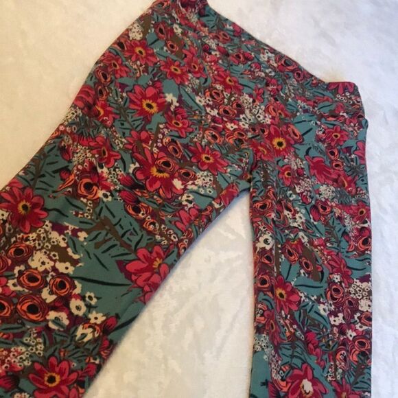 LuLaRoe Floral Print Leggings - One Size - Picture 2 of 7